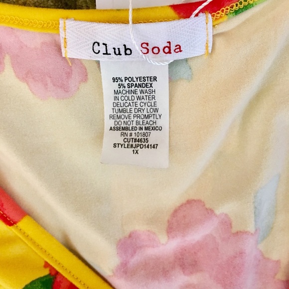 Yellow Spring Maxi Dress Floral 3/4 Sleeves 1X - Picture 6 of 7